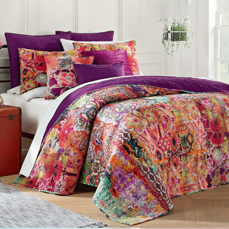 Naka-print na Cotton Quilt Set