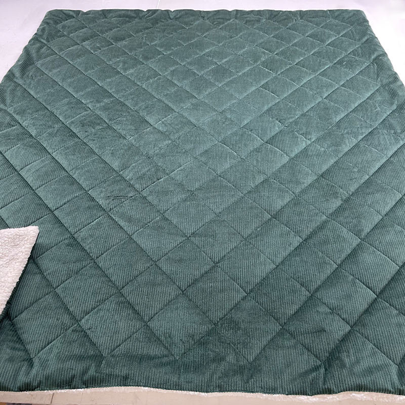 Polyester Corduroy Quilt Set